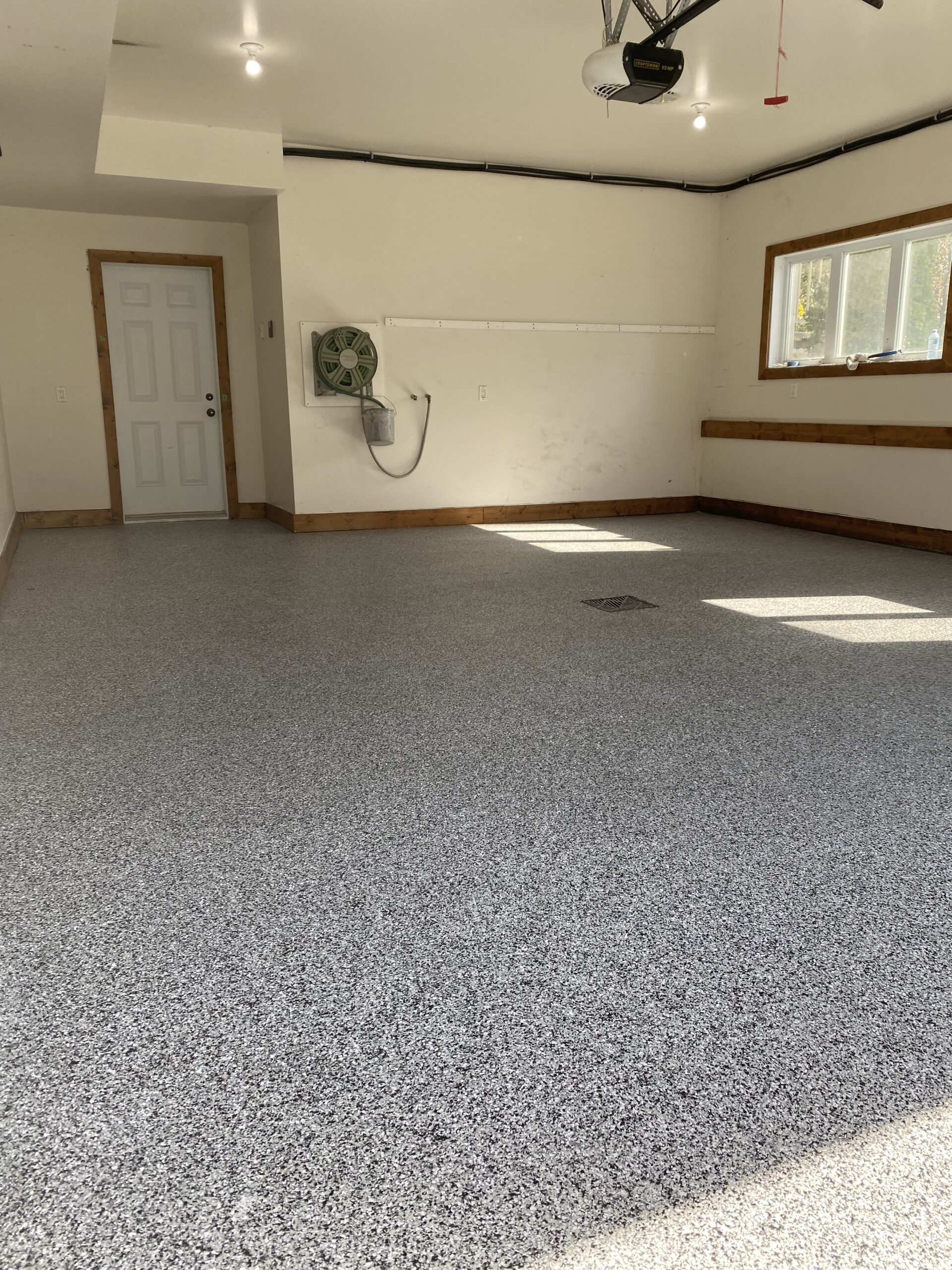 After photo: Premium flake floor system installed